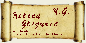 Milica Gligurić vizit kartica